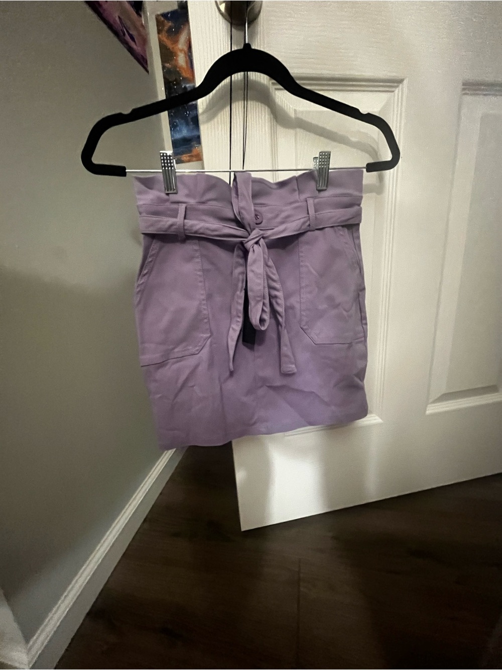 Forever 21 Lilac Paperbag Waist Mini Skirt